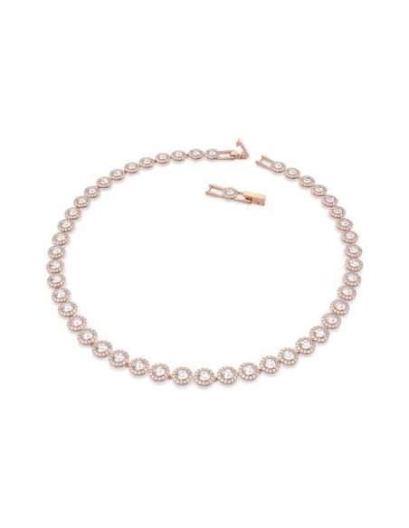 Swarovski Angelic Necklace: Zeitlose Eleganz in Weiß- und Roségold, einzigartige handgefertigte Technik