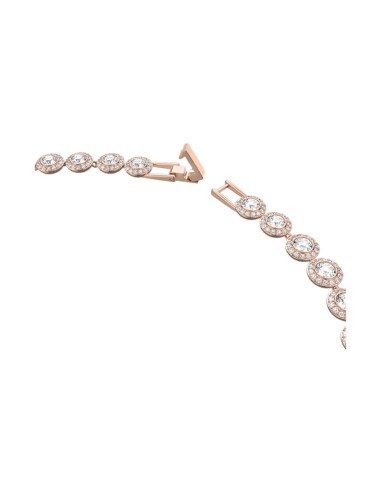 Collier Swarovski Angelic : Elégance intemporelle en or blanc et rose, technique artisanale unique