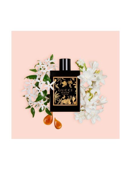 Gucci Bloom Parfum: elegância e sensualidade intemporais com jasmim e tuberosa.