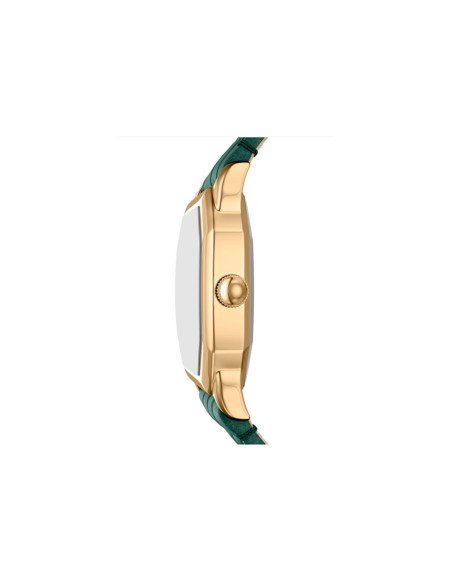 Montre Fossil Harlow en cuir de crocodile vert : élégance et style au quotidien