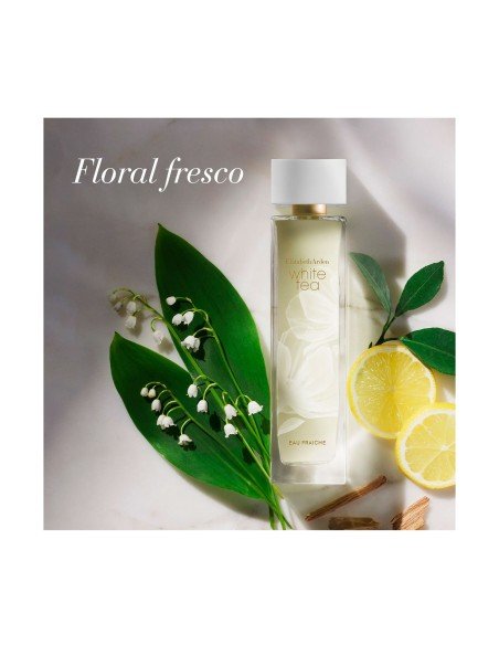 Descubra a frescura e a elegância de Elizabeth Arden White Tea Eau Fraiche, vegan e subtil.