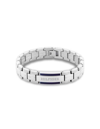 Bracelet Tommy Hilfiger : style et durabilité en acier inoxydable argenté
