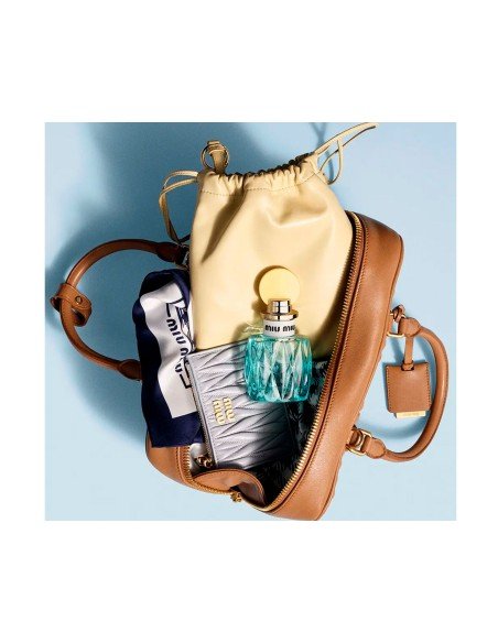 Fragrância feminina Miu Miu L'Eau Bleue: frescura e sofisticação primaveris