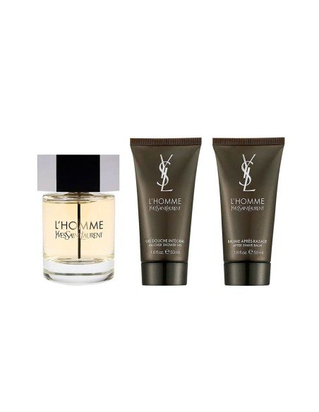 Conjunto YSL L'Homme: Eau de Toilette 100ml + Gel de duche 50ml + Bálsamo after shave 50ml