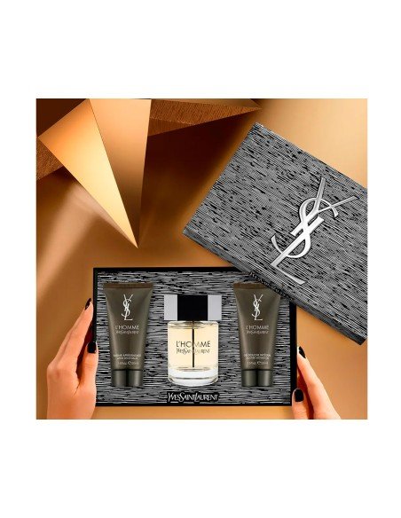 Conjunto YSL L'Homme: Eau de Toilette 100ml + Gel de duche 50ml + Bálsamo after shave 50ml