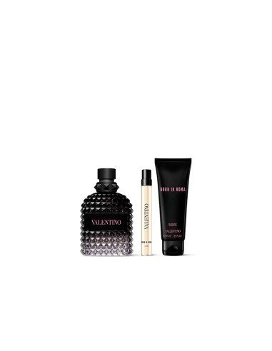Conjunto Valentino Uomo Born in Roma: colónia elegante + gel de banho, aroma moderno e sofisticado