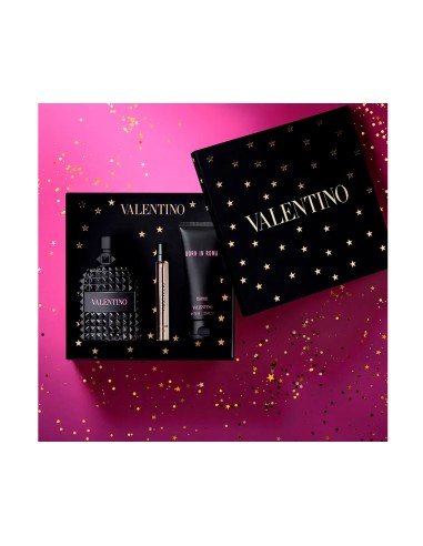 Conjunto Valentino Uomo Born in Roma: colónia elegante + gel de banho, aroma moderno e sofisticado