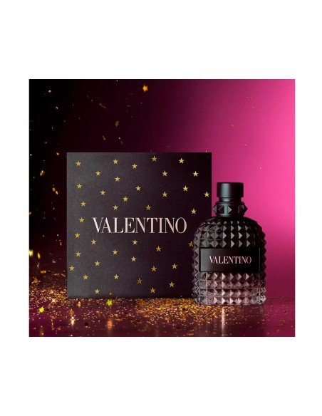 Conjunto Valentino Uomo Born in Roma: colónia elegante + gel de banho, aroma moderno e sofisticado