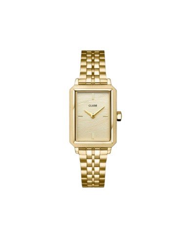 Montre Cluse Fluette en or : un style sophistiqué et durable avec un cadran à la texture sableuse