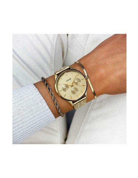 Montre femme Cluse Minuit Gold avec fonctions multifonctions et style élégant