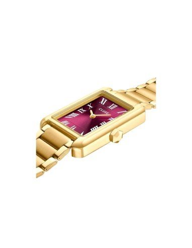 Reloj Cluse Belisenna: Elegancia Retro en Tono Dorado y Esfera Vino