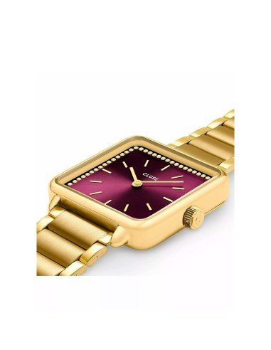 Reloj Cluse La Tétragone dorado: elegancia y sofisticación en cada detalle