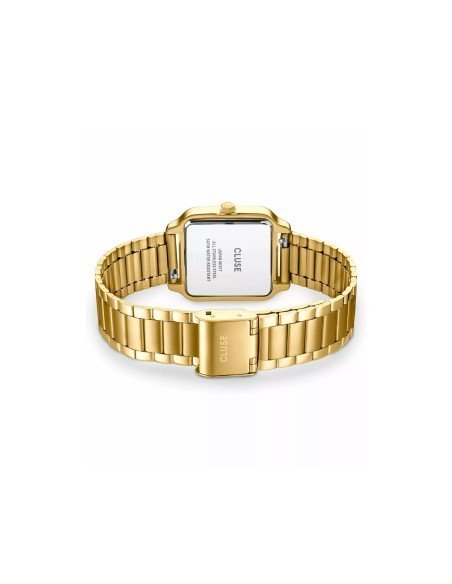 Montre Cluse Gracieuse en or : élégance et précision avec un cadran soleillé texturé