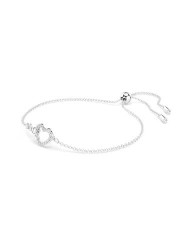 Bracciale Infinity e Cuore Swarovski: eleganza e brillantezza eterna in rodio e zirconi