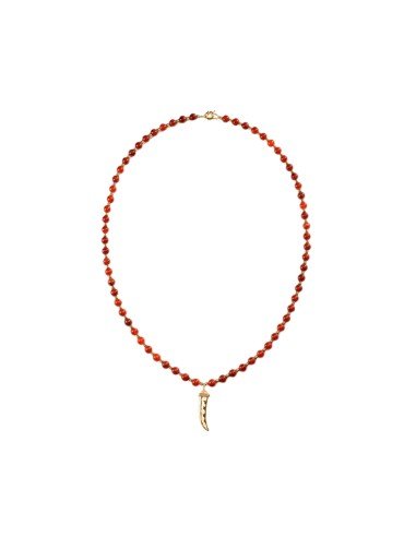 Agatha Paris BE Rotgold lange Halskette: Unterscheidung und zeitloser Stil mit goldenem Horn.