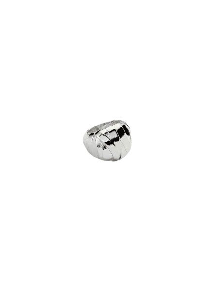 Anello largo BE placcato argento Agatha Paris: eleganza in argento con zirconi e cristalli