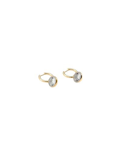 Boucles d'oreilles Agatha Créole en cristal doré : élégance et style en toute occasion