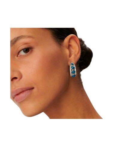 Agatha Paris Be blue silver creoles : l'élégance moderne pour toutes les occasions