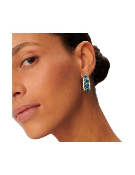 Agatha Paris Be blue silver creoles : l'élégance moderne pour toutes les occasions