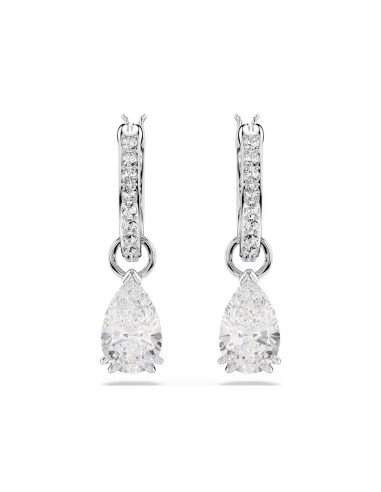 Brincos Swarovski Stilla em ródio: Elegância intemporal com cristais deslumbrantes