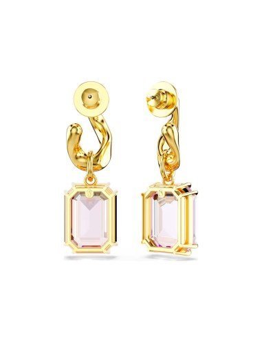 Boucles d'oreilles Millenia Swarovski : élégance en or et cristal violet pour les occasions spéciales