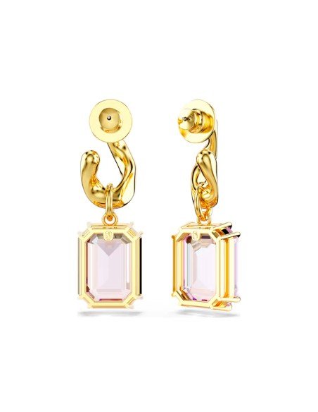Millenia Swarovski Ohrringe: Eleganz in Gold und lila Kristall für besondere Anlässe