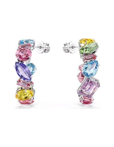 Swarovski Ohrringe mit Edelsteinbesatz: mehrfarbig, elegant und rhodiniert.
