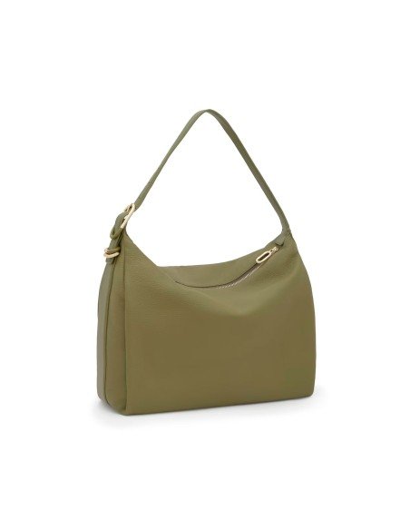 Tous Saca Olive Green Fold Handtasche: Eleganz und Nachhaltigkeit in Qualitätsleder