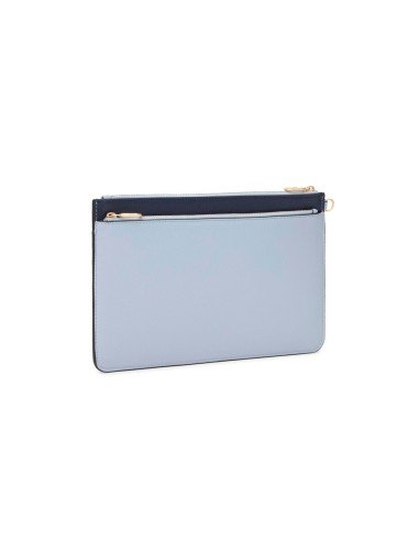 Tous Audree Saffinao Clutch: elegance in navy blue and grey with saffiano leather