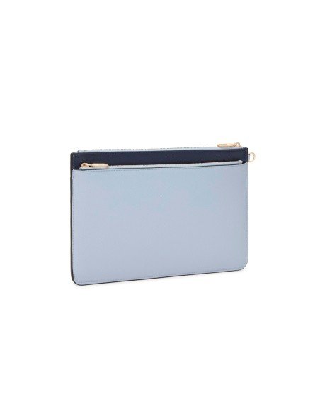 Tous Audree Saffinao Clutch: eleganza in blu navy e grigio con pelle saffiano