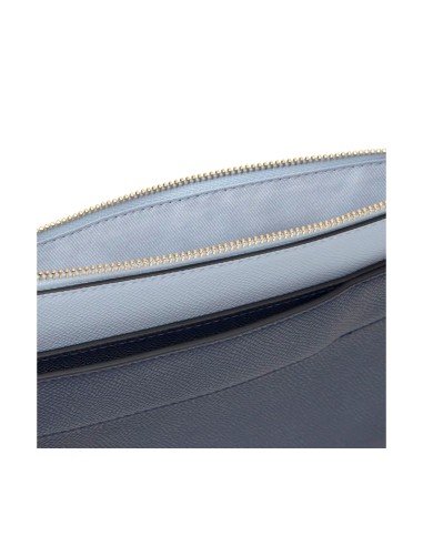 Clutch Tous Audree Saffinao: elegancia en azul marino y gris con piel saffiano