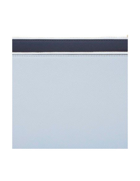 Clutch Tous Audree Saffinao: elegancia en azul marino y gris con piel saffiano