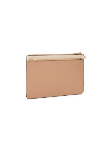 Clutch Audree Saffinao by Tous: Elegância minimalista em bege e areia para qualquer ocasião