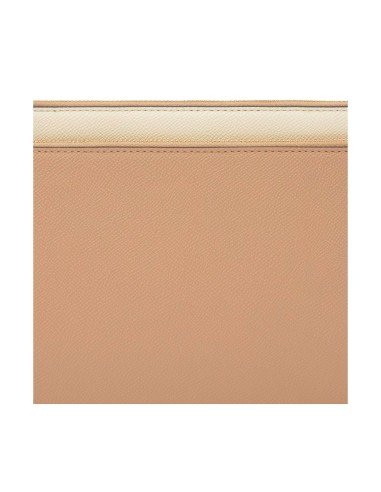 Clutch Audree Saffinao by Tous: Elegância minimalista em bege e areia para qualquer ocasião