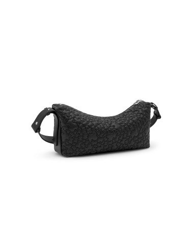 Tous Puffy Bear black messenger bag: modern, functional and versatile style in faux leather