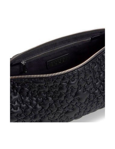 Tous Puffy Bear black messenger bag: modern, functional and versatile style in faux leather