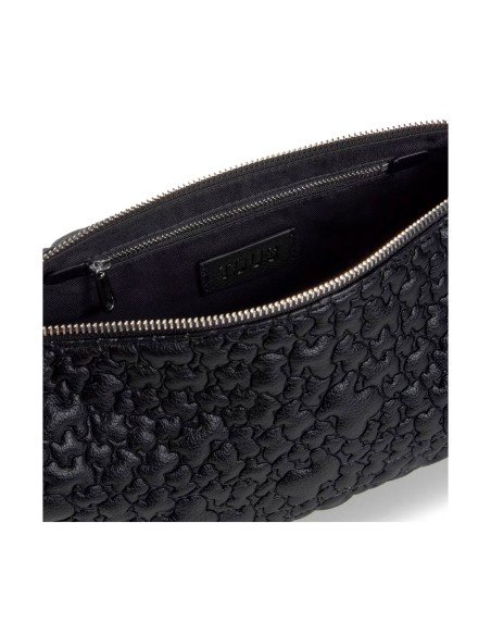 Borsa messenger nera Tous Puffy Bear: stile moderno, funzionale e versatile in ecopelle