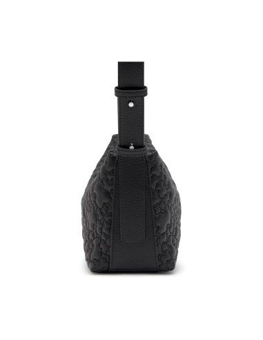 Bandolera Tous Puffy Bear negra: estilo moderno, funcional y versátil en piel sintética