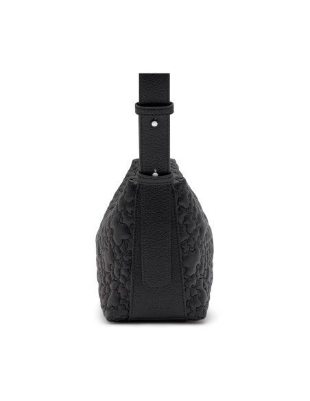 Borsa messenger nera Tous Puffy Bear: stile moderno, funzionale e versatile in ecopelle
