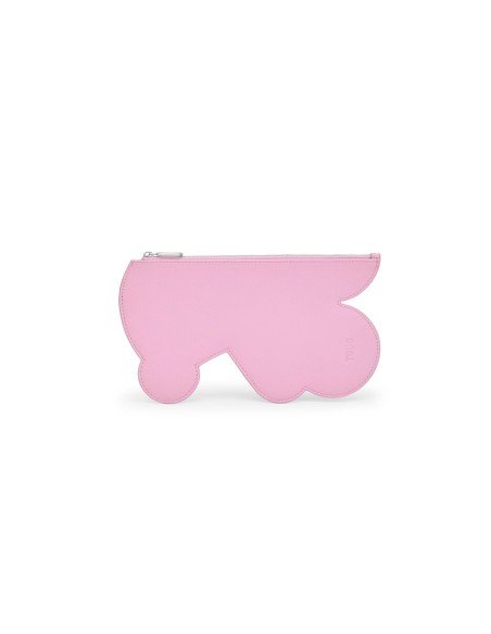 Saco de toilette Tous Bear malva: Simplicidade, elegância e funcionalidade em poliuretano resistente.