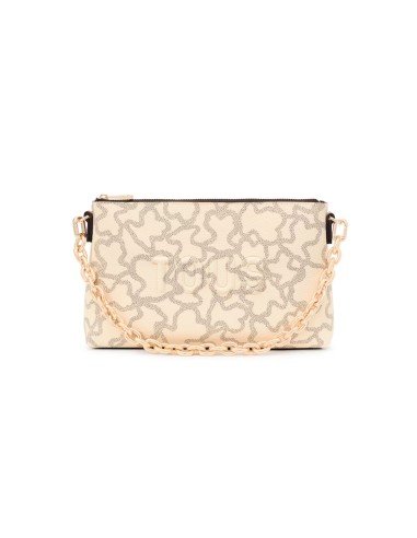 Clutch Tous Kaos Icon beige: estilo elegante y versátil para cualquier ocasión