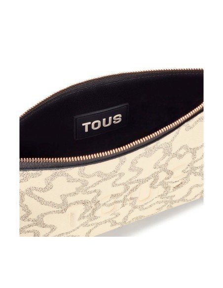 Tous Kaos Icon beige clutch: estilo elegante e versátil para qualquer ocasião