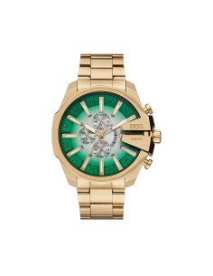 Montre Diesel Mega Chief Slim : élégance et robustesse en acier plaqué or et chronographe à quartz