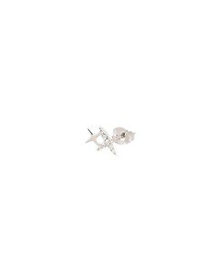 Pendiente Agatha Paris Mini Cristal Plateado Elegante y Versátil con Circonitas
