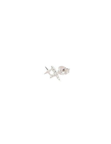 Agatha Paris Mini Pingente de Cristal em Prata Elegante e Versátil com Zircónias