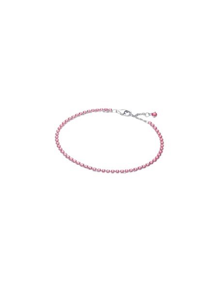 Bracciale Pandora Small Tennis Rose di Pandora: eleganza e lucentezza fucsia in argento sterling