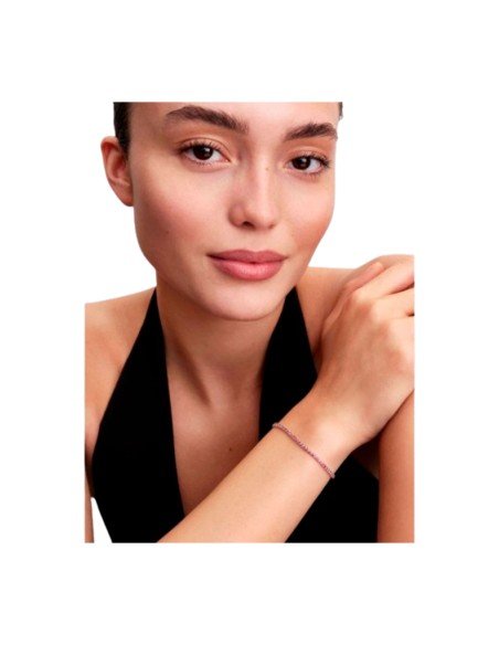 Bracciale Pandora Small Tennis Rose di Pandora: eleganza e lucentezza fucsia in argento sterling