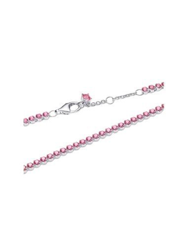 Bracciale Pandora Small Tennis Rose di Pandora: eleganza e lucentezza fucsia in argento sterling