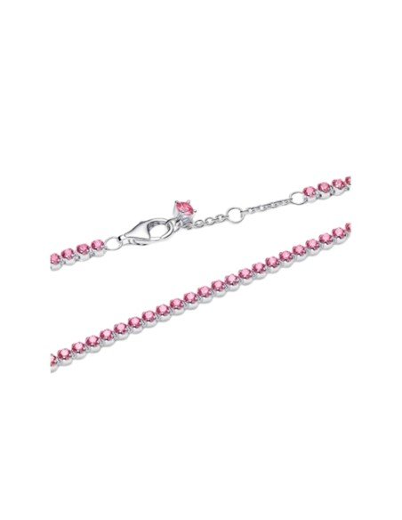 Pandora Small Tennis Rose Bracelet par Pandora : élégance et brillance fuchsia en argent sterling