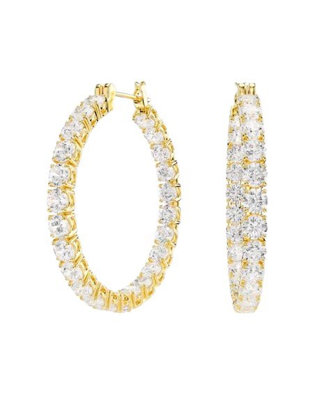 Boucles d'oreilles Swarovski Matrix : élégance en or et cristaux étincelants